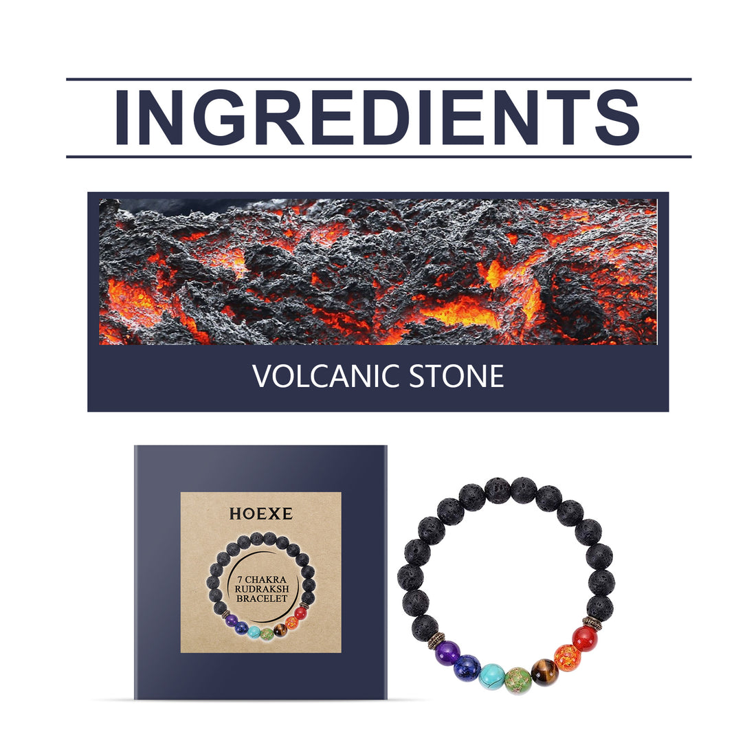 Colorful Volcanic Stone Bracelet