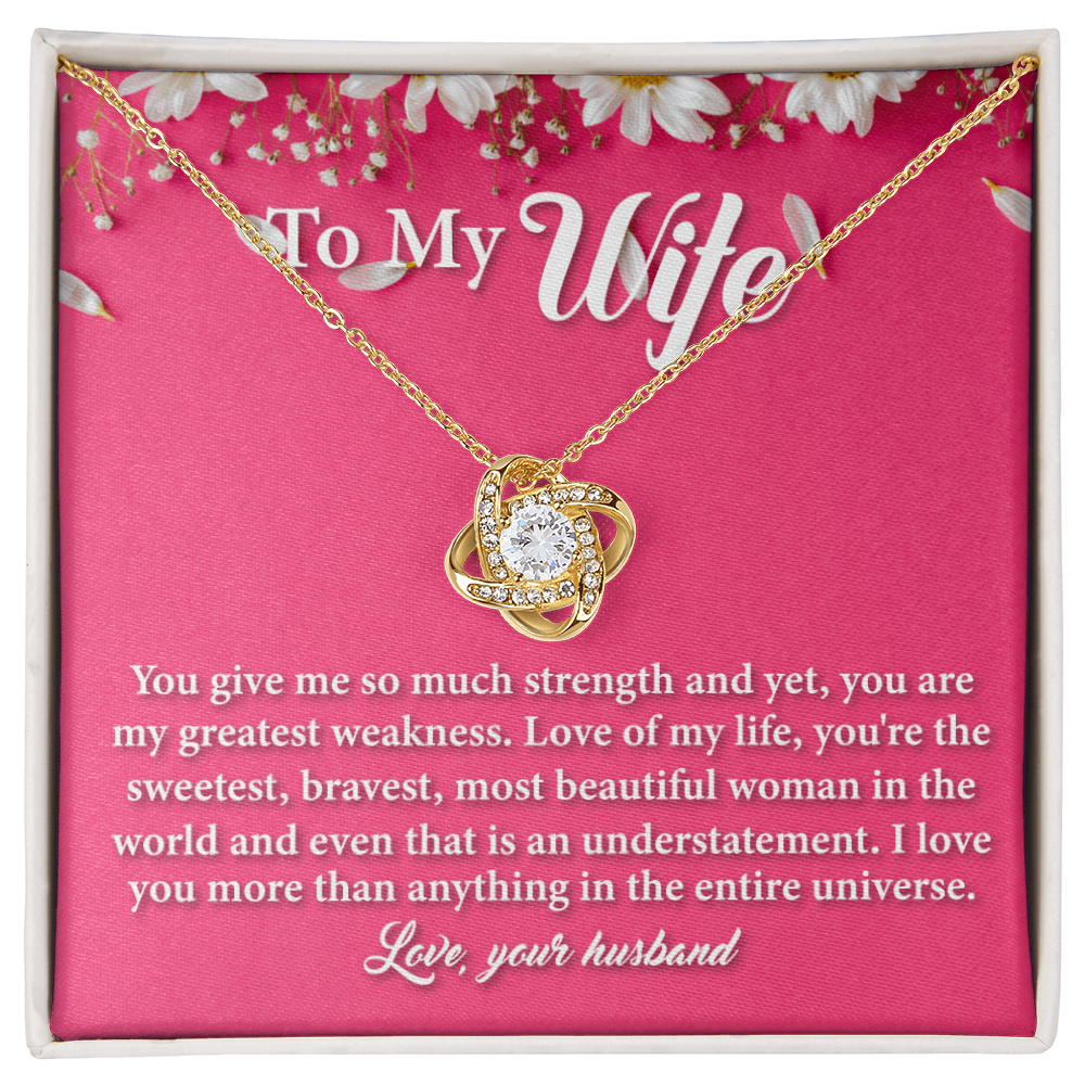 To My Wife Necklace from Husband With Heartfelt Message - Soulmate Necklace for Women, Romantic Jewelry Gift for Her On Birthday, Anniversary