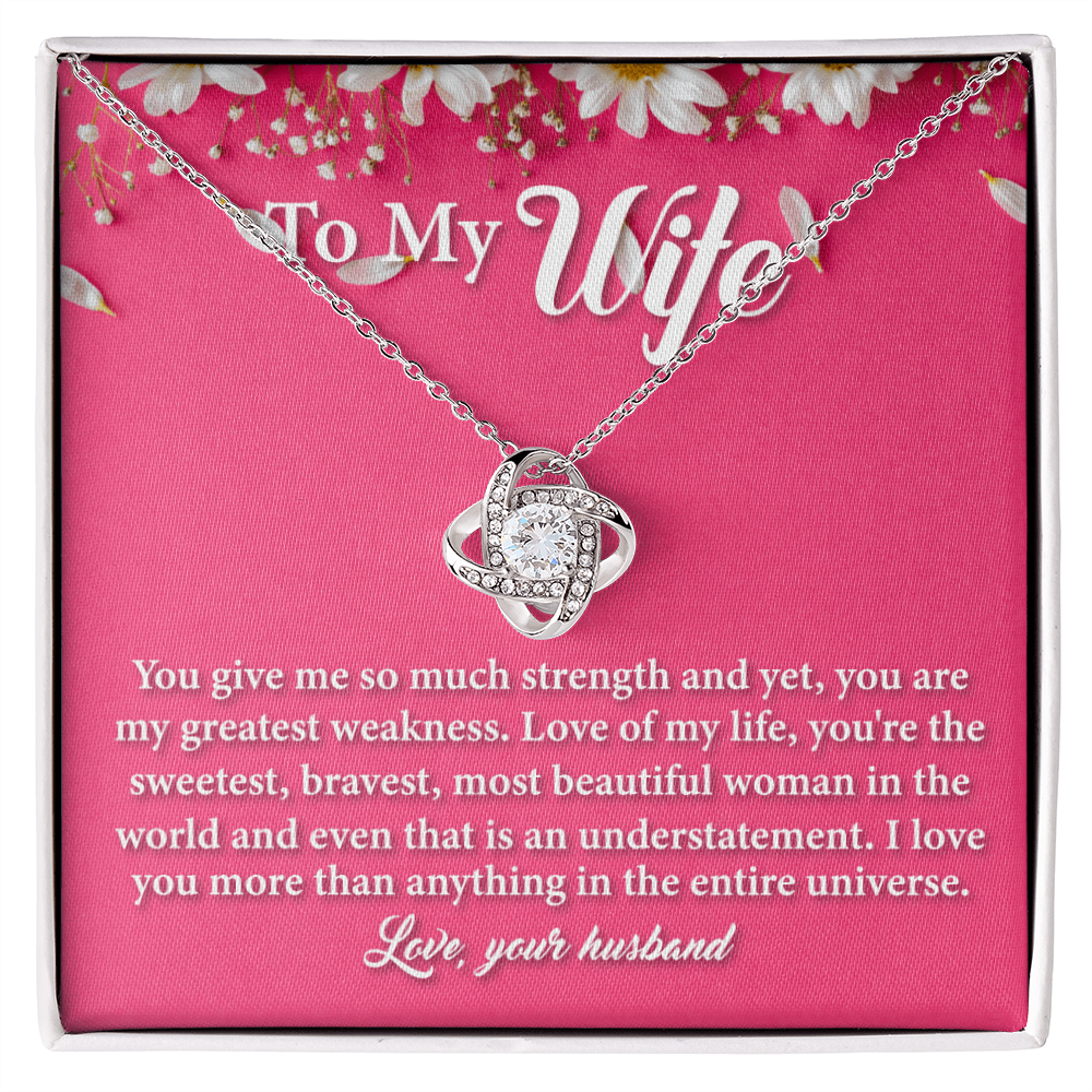 To My Wife Necklace from Husband With Heartfelt Message - Soulmate Necklace for Women, Romantic Jewelry Gift for Her On Birthday, Anniversary