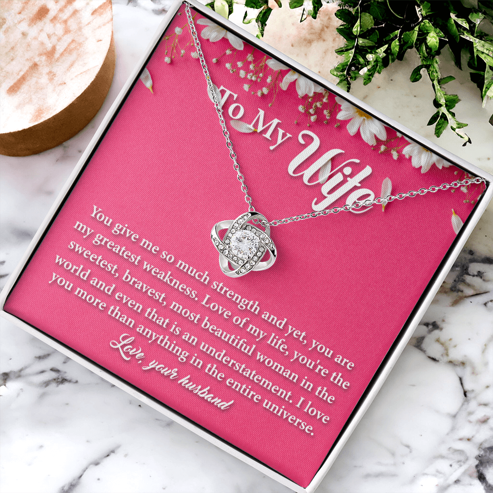 To My Wife Necklace from Husband With Heartfelt Message - Soulmate Necklace for Women, Romantic Jewelry Gift for Her On Birthday, Anniversary