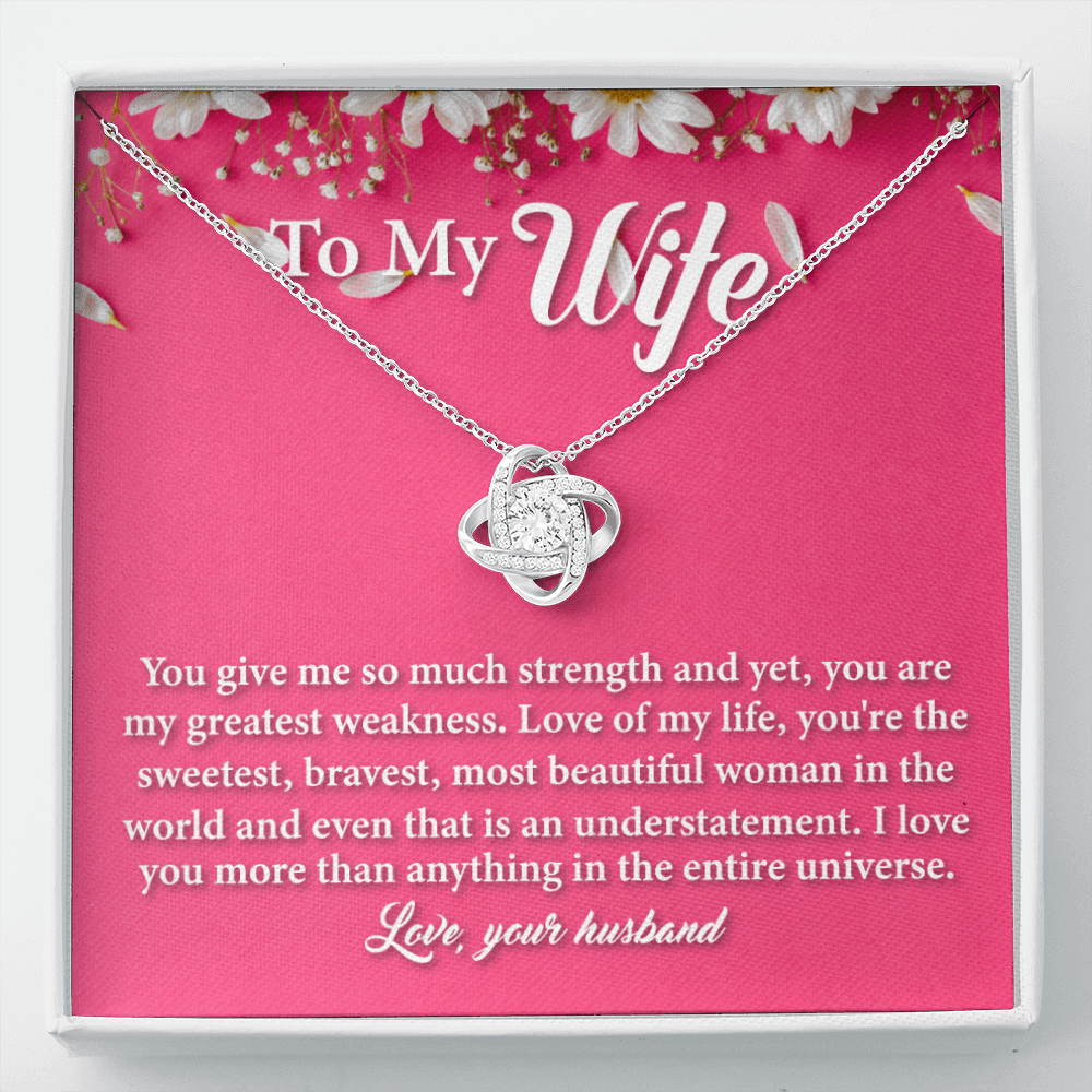 To My Wife Necklace from Husband With Heartfelt Message - Soulmate Necklace for Women, Romantic Jewelry Gift for Her On Birthday, Anniversary