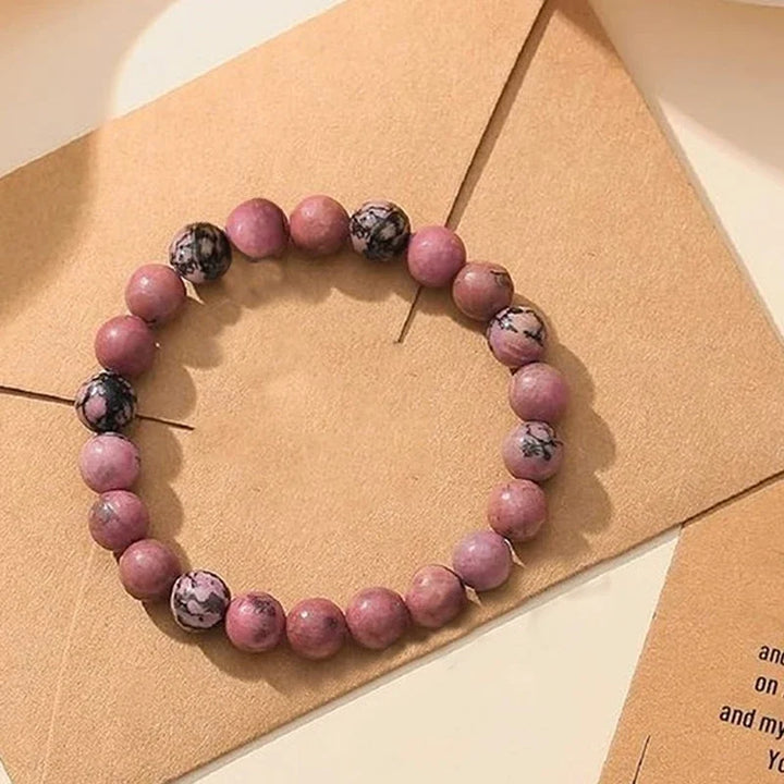 Card+Elegant Natural Stone Bracelet for Girlfriend Valentine's Day Birthdays Mother's Day&Thanksgiving with Gift Card