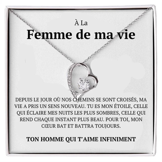 French Love Heart Necklace For Wife With Custom Card To My Wife Necklace Gifts Women Girl 2024 Fashion Jewelry Dropshipping