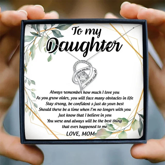 Girl Necklaces for Daughter Mother Gifts Heart Pendant Necklace Jewelry Women Choker Necklaces Pendants Collares Bijoux Birthday