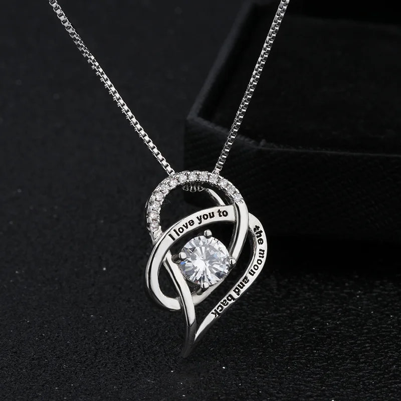 Girl Necklaces for Daughter Mother Gifts Heart Pendant Necklace Jewelry Women Choker Necklaces Pendants Collares Bijoux Birthday