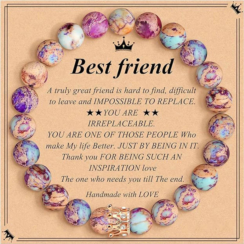 Idea Friendship Gifts For Women Best Friends Besties Gf Anniversary Valentines Day Graduation Healing Stone Crown Gifts For Her