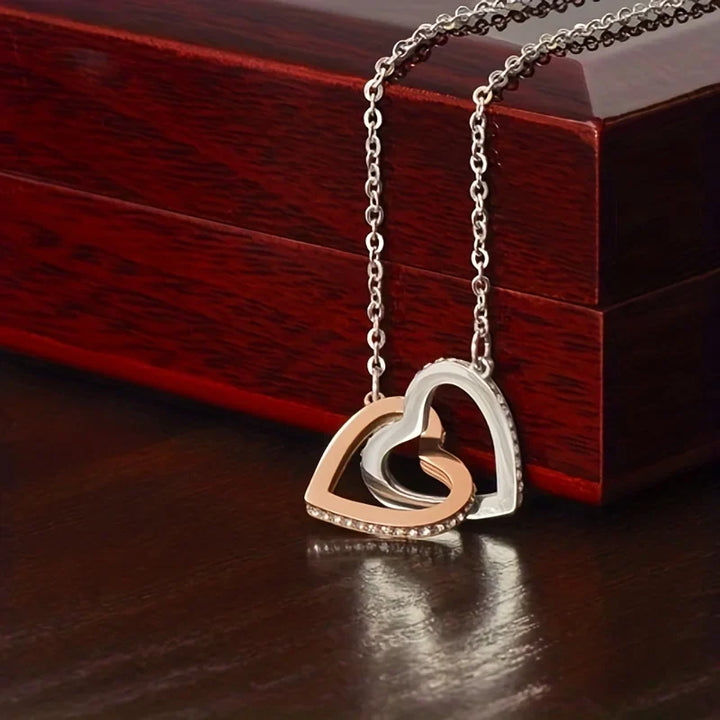 Interlocking Heart Necklace For Sister Best Friend Teen Girls Birthday Gifts