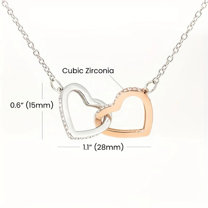 Interlocking Heart Necklace For Sister Best Friend Teen Girls Birthday Gifts