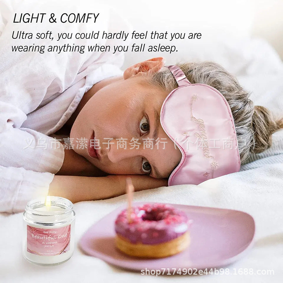 Cross-border In Stock Amazon Hot Pink Egg Cup Cosmetic Bag Aromatherapy Bath Gift Box Exquisite Eye Mask Gift Suit
