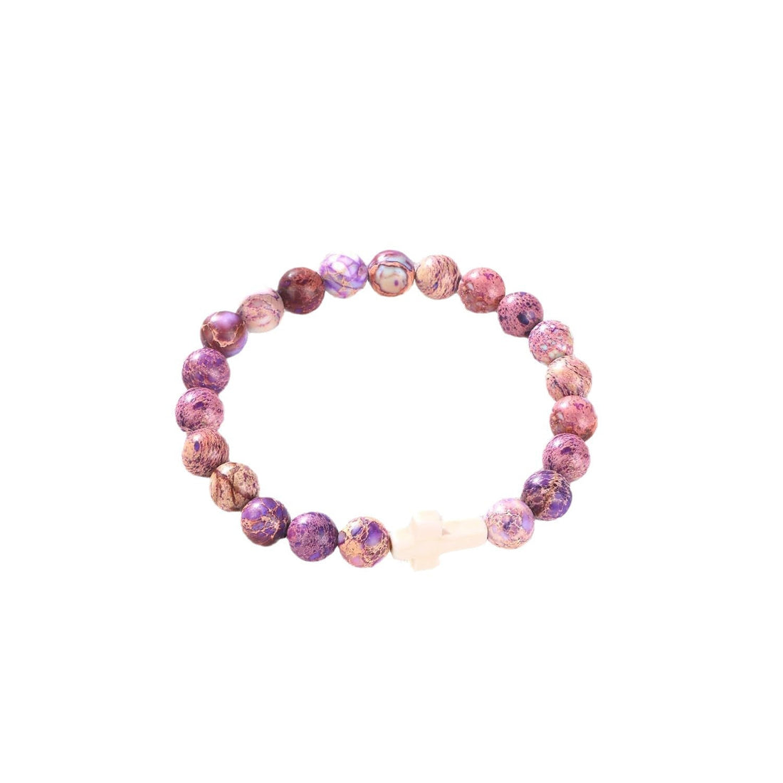 Birthday Bracelet New Pink Zebra Emperor Stone Natural Stone Women's Card Beaded Bracelet