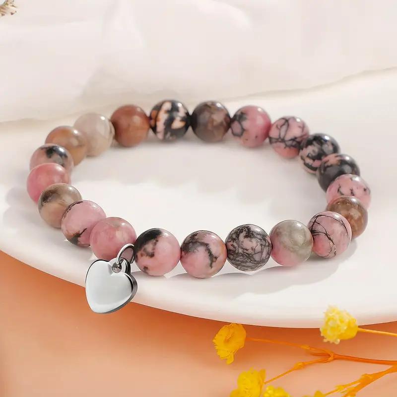 Hot Sale Ladies Birthday Friendship Bracelet Natural Stone Beaded Bracelet Christmas Valentine's Day Gift Bracelet
