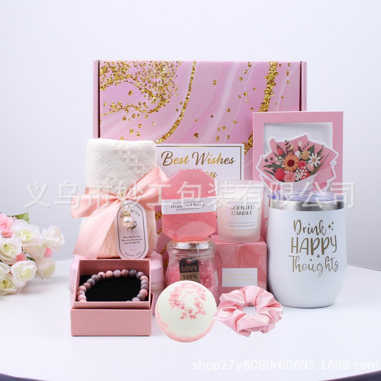 Pink Series Gift Suit Spa Gift Basket Set Mother's Day Girlfriends Creative Gift Gift Box