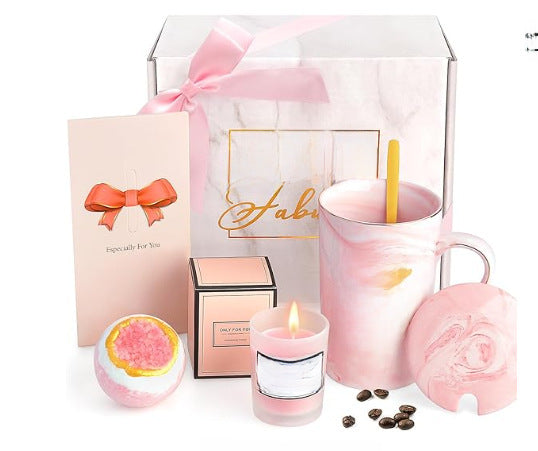 Birthday Gift Small Fresh Tulip Cup Ceramic Cup Girl's Heart Accompanying Gift For Best Friends Practical Mug Gift Box