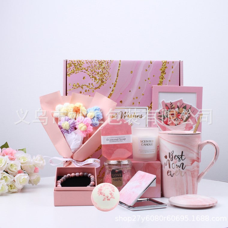 Pink Series Gift Suit Spa Gift Basket Set Mother's Day Girlfriends Creative Gift Gift Box