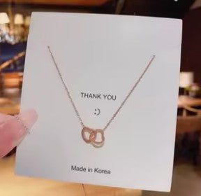 Fashion Women Jewelry 18K Gold Stainless Steel Design Hollow Out Love Heart Pendant Necklace