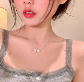 Star Design Necklace Pendant with Link Chain High-End Gold Zircon Luxury Trendy Geometric Jewelry Most Popular Fashion Accessory