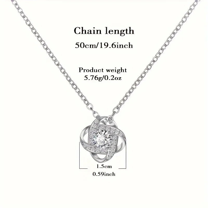 Stylish, Creative And Elegant Knotted Pendant Necklace With Gift Box & Card, Birthday Party Gift, Holiday Gift For Aunt