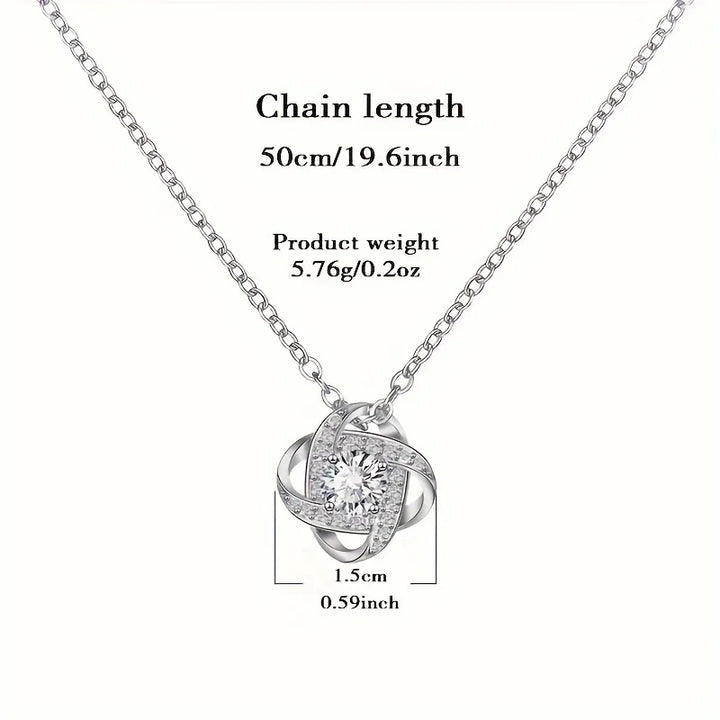 Stylish, Creative And Elegant Knotted Pendant Necklace With Gift Box & Card, Birthday Party Gift, Holiday Gift For Aunt