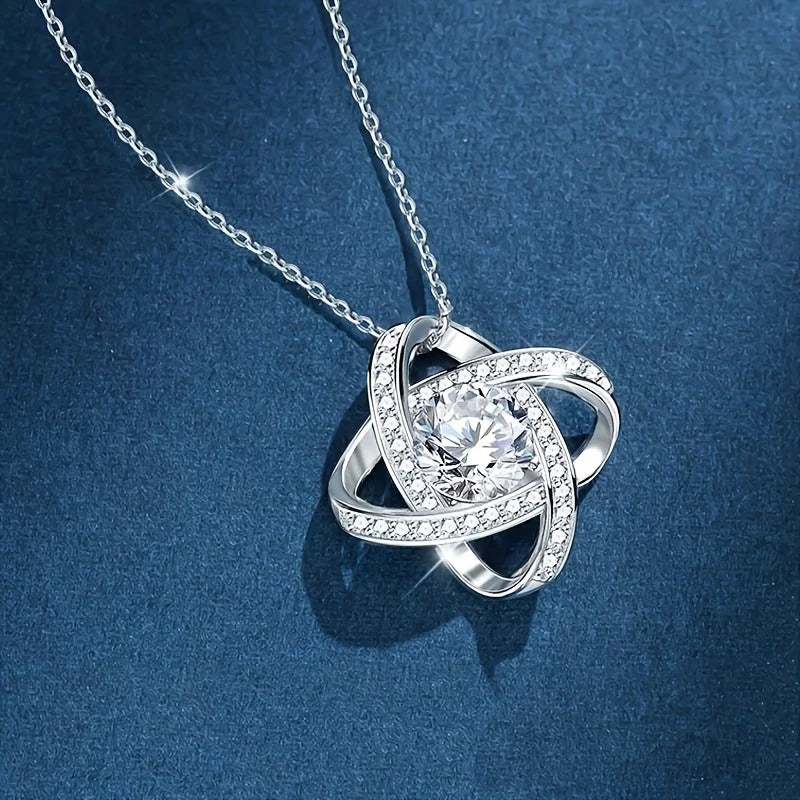 Stylish, Creative And Elegant Knotted Pendant Necklace With Gift Box & Card, Birthday Party Gift, Holiday Gift For Aunt