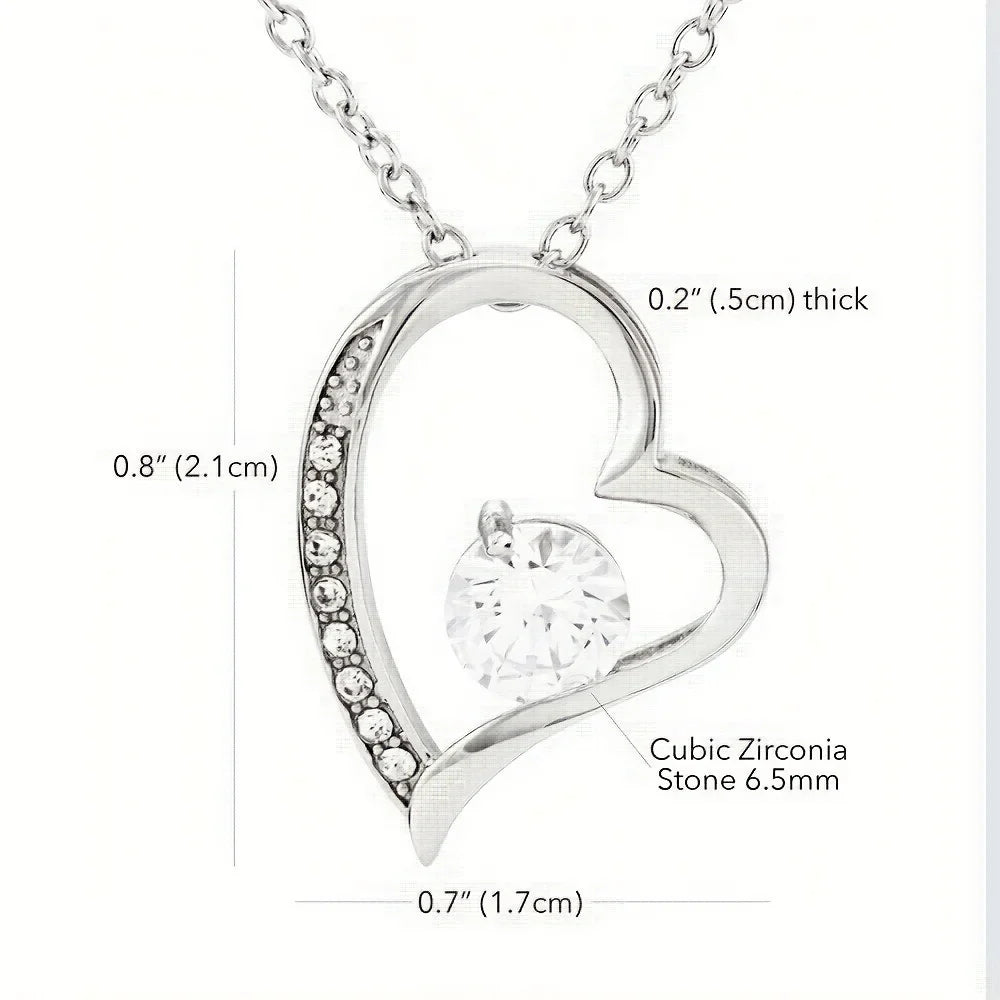 To My Mom Heart Necklace, Best Mother Gift Accessories Jewelry, Holiday Birthday Party Gift With Card And Box, Christmas Gift