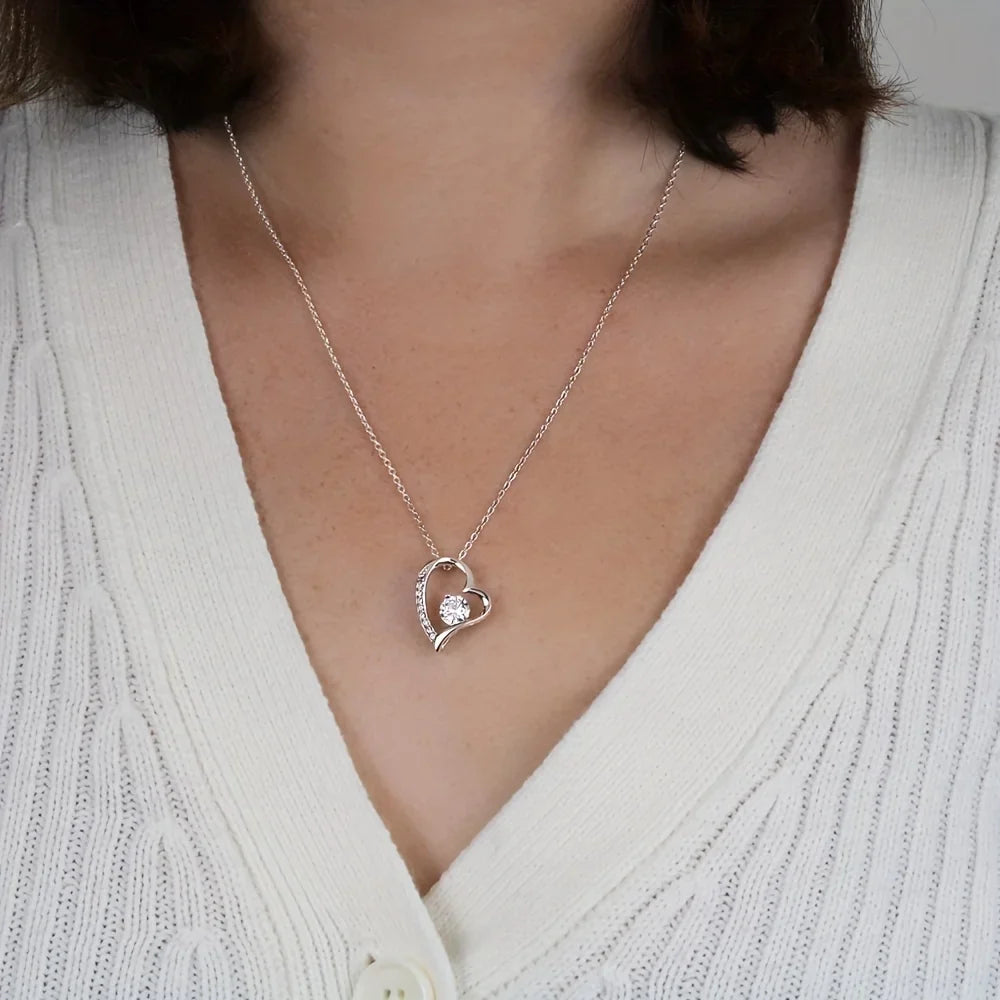 To My Mom Heart Necklace, Best Mother Gift Accessories Jewelry, Holiday Birthday Party Gift With Card And Box, Christmas Gift