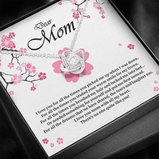 Women Fashion Necklace Gift for Mom Love Knot Necklace Gift for Girls Mom Women mother's day gift