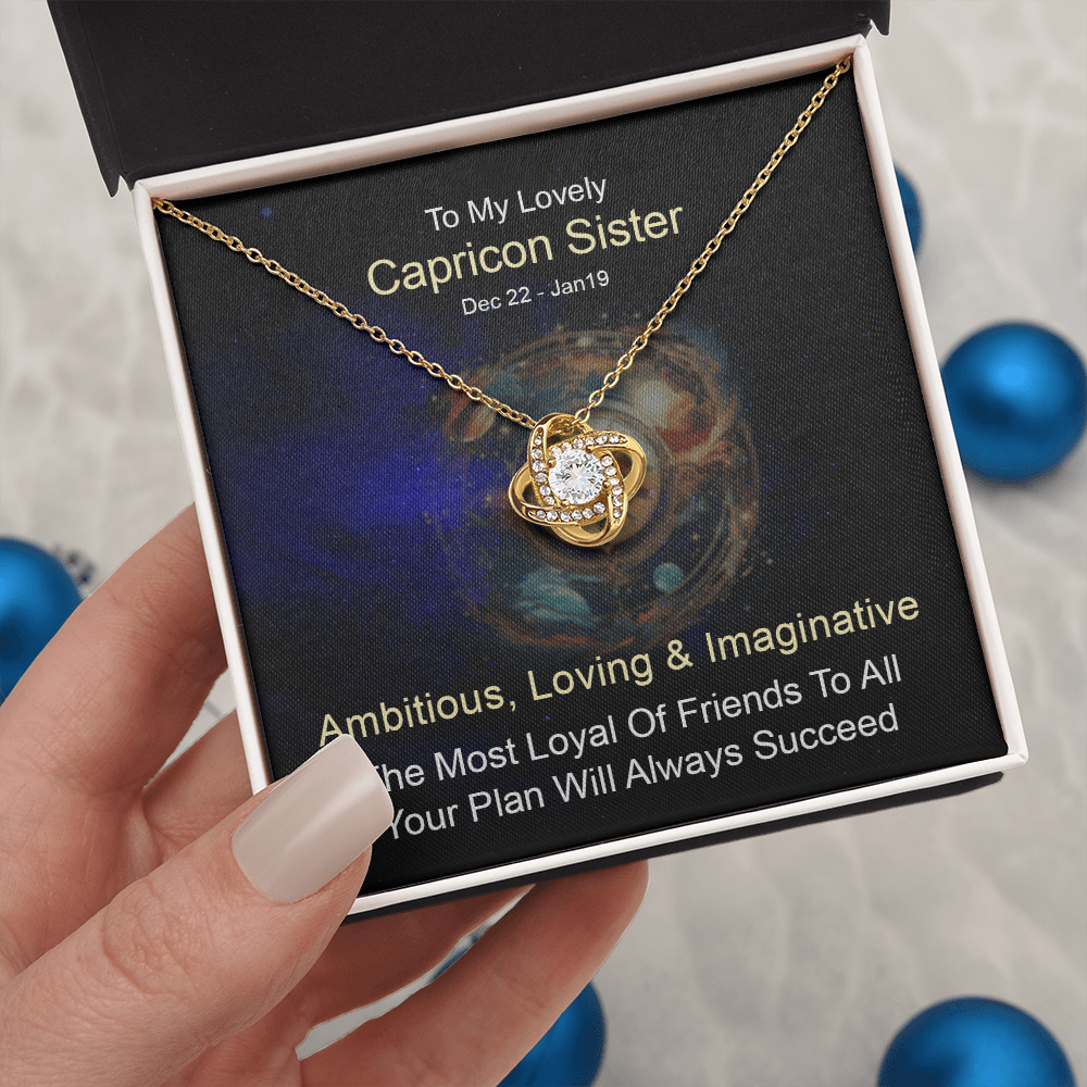 Zodiac Sign Birth Capricon Sister Necklace