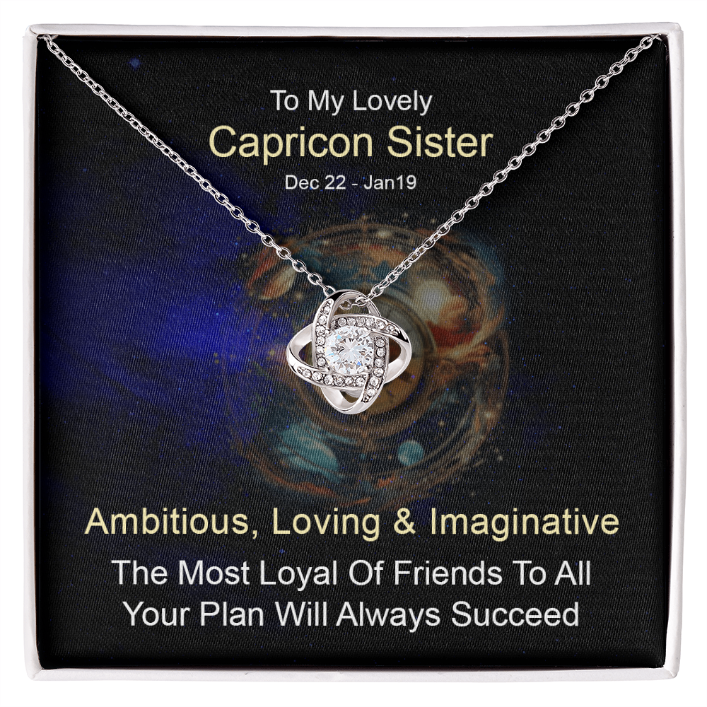 Zodiac Sign Birth Capricon Sister Necklace