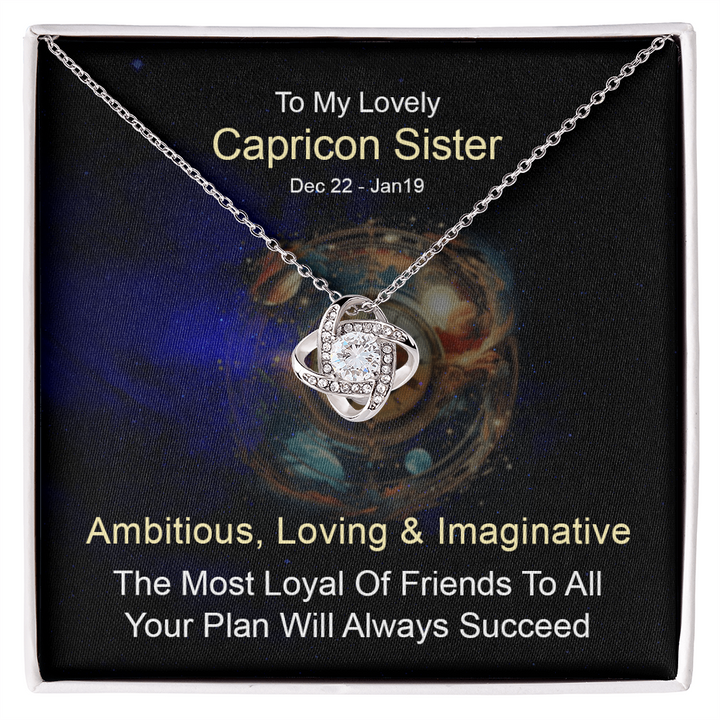 Zodiac Sign Birth Capricon Sister Necklace
