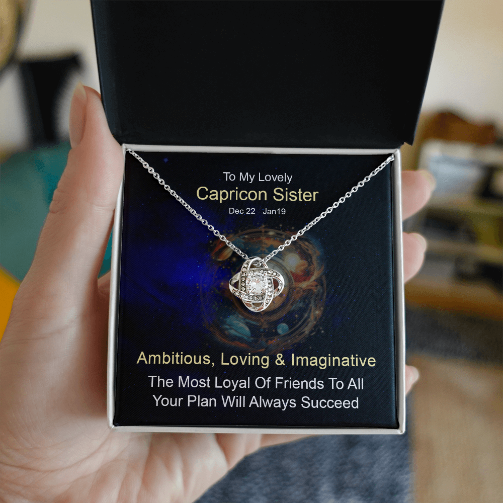 Zodiac Sign Birth Capricon Sister Necklace
