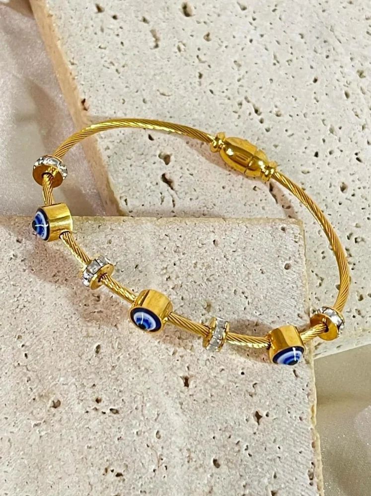 Magnetic Lock Evil Eye Bracelet Kada for Women & Girls