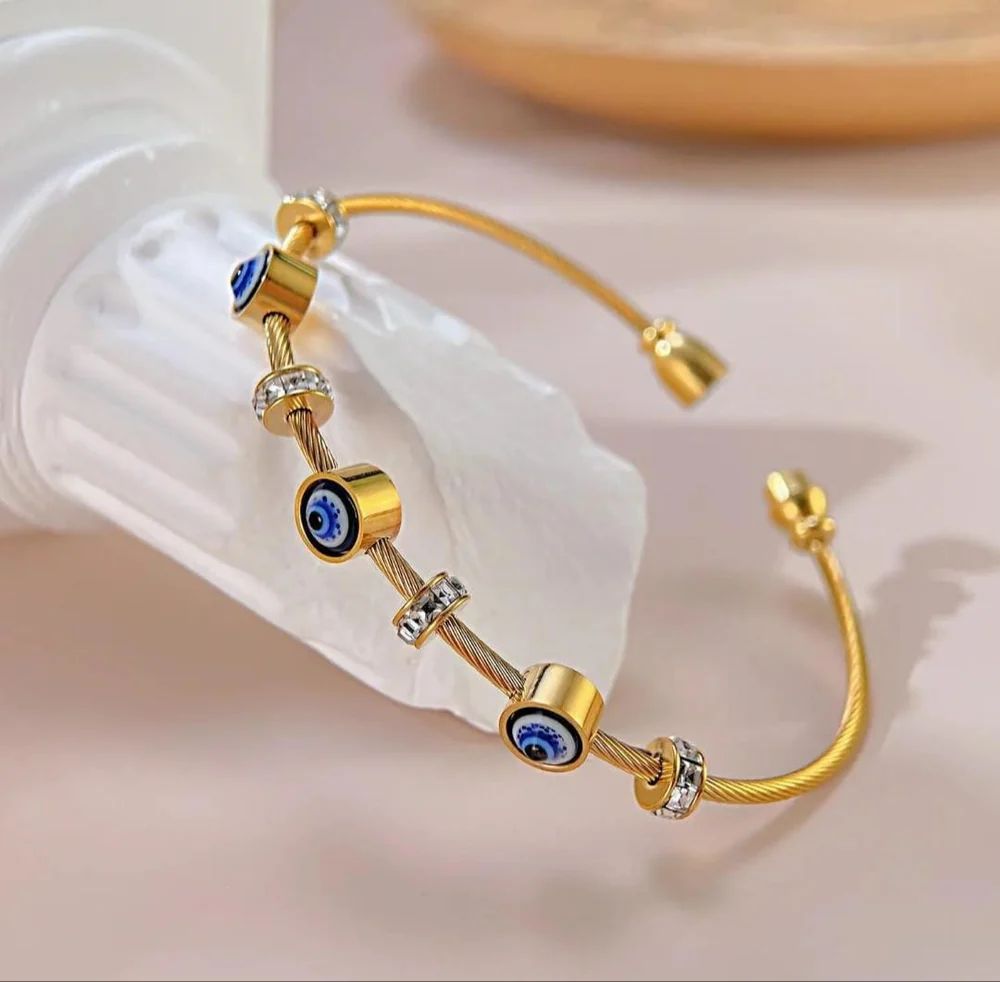 Magnetic Lock Evil Eye Bracelet Kada for Women & Girls