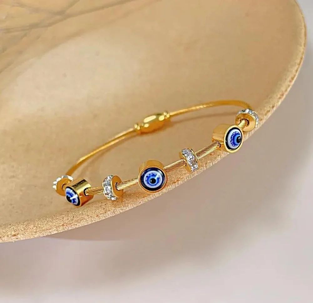 Magnetic Lock Evil Eye Bracelet Kada for Women & Girls