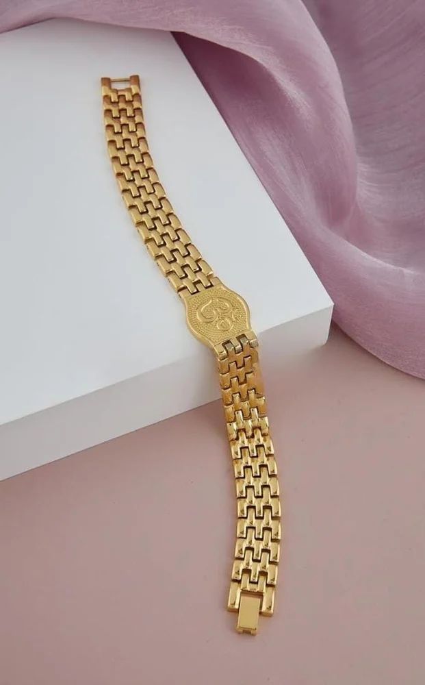 Men's Stainless Steel OM Kada Bracelet