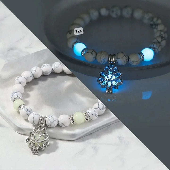 Glow in The Dark Radium Bracelets for Women Men Natural Stone Beads Bracelet