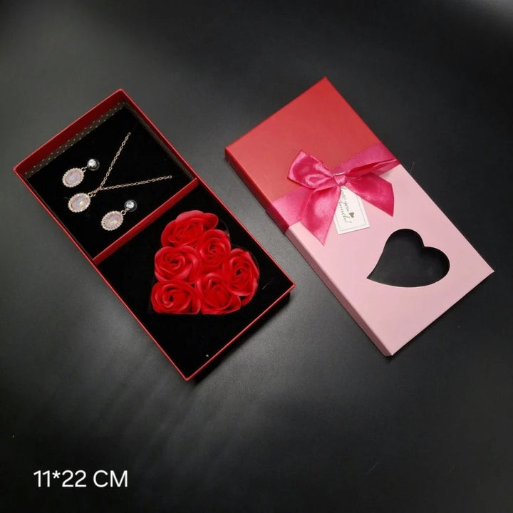 Valentine's day Heart Shape Necklace with Earing