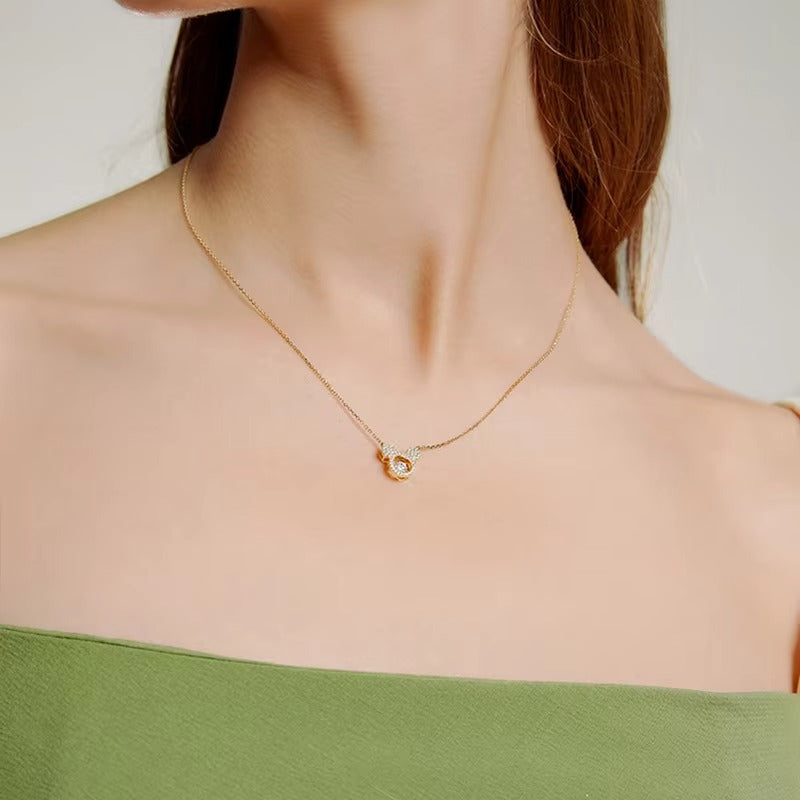 Fashion Mickey Head Necklace Light Luxury Temperament Smart Cartoon Mouse Pendant Clavicle Chain Necklaces Jewelry