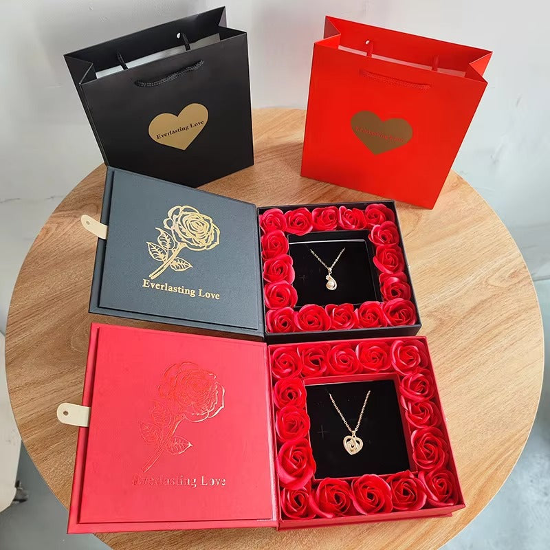 Valentine's Day  creative flip cover jewelry box