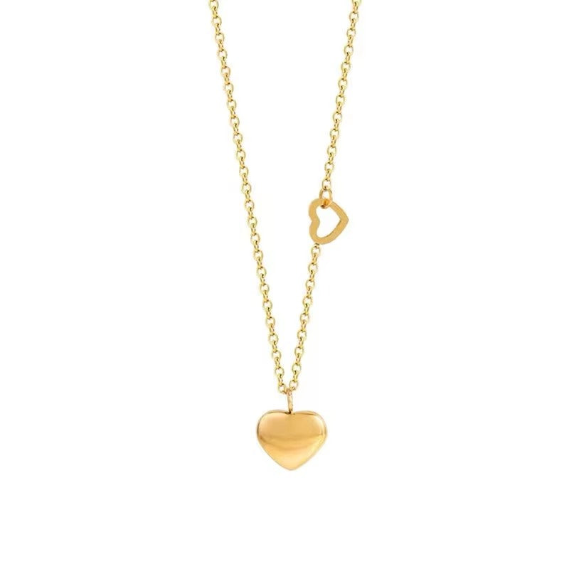 Women's Necklace Stainless Steel Heart Pendant Non-fading Titanium Steel Necklace