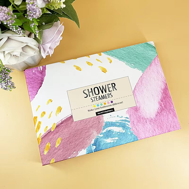 Vegan Shower Streamer Bomb TabletBody Restore Aromatherapy Shower Steamers Tablets for Bath and Body Fizzy Steamer