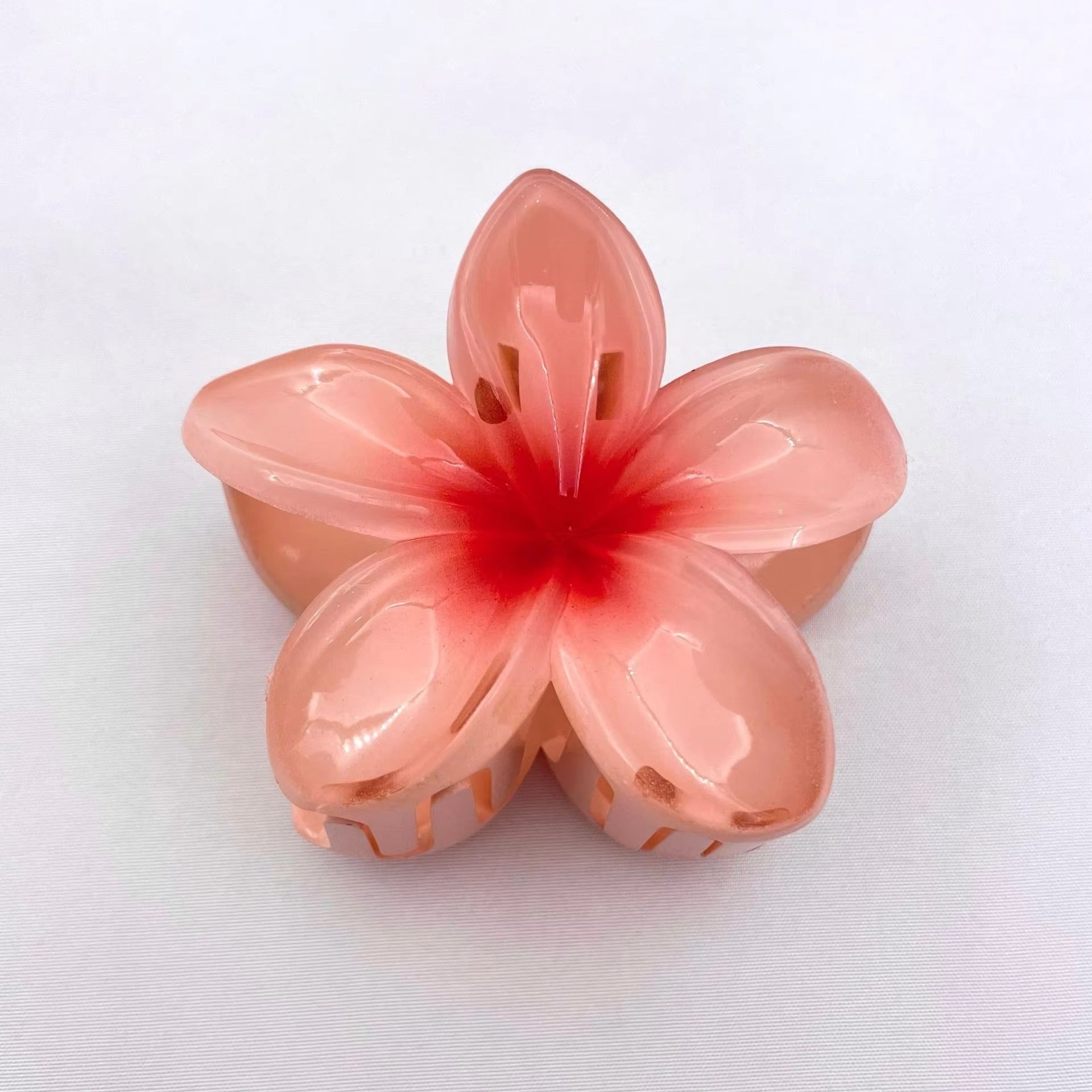 Summer Flower Hair Claws Beach Hawaiian Flower Hair Clips Fashion Elegant Large Plastic Hair Claw Clip Set of 5