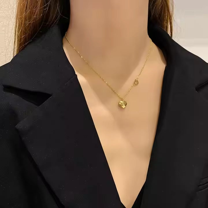 Women's Necklace Stainless Steel Heart Pendant Non-fading Titanium Steel Necklace