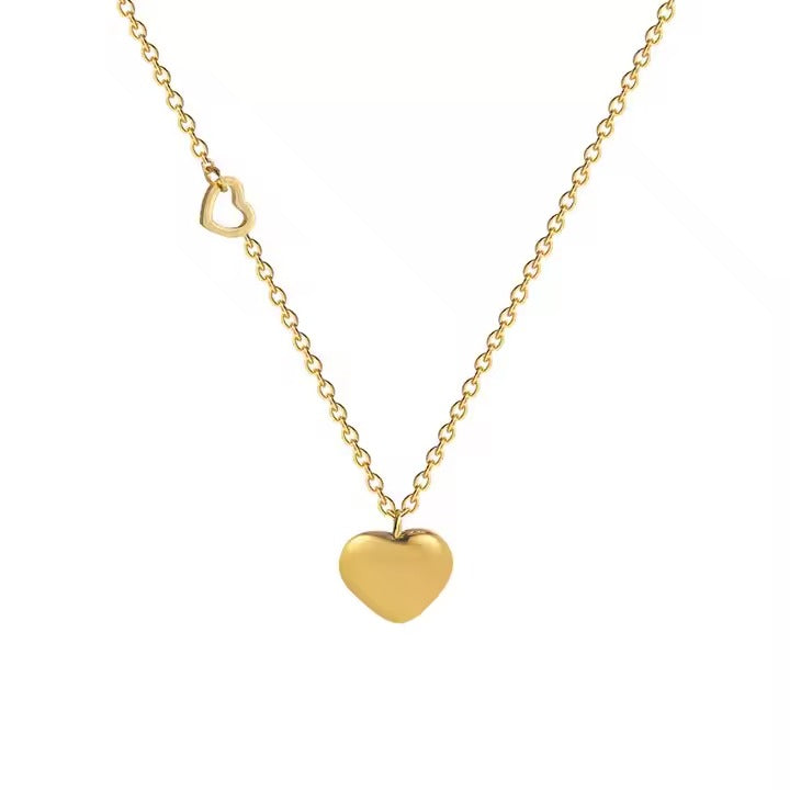 Women's Necklace Stainless Steel Heart Pendant Non-fading Titanium Steel Necklace