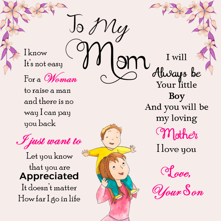 To My Mom, I Will Always Be Your Little Boy